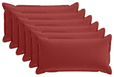 Immagine prodotto di vidaXL, copridivano 6 pezzi, colore bordeaux, tessuto: poliestere, dimensioni: 40 x 80 cm