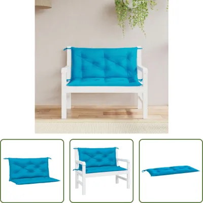 Produktbild von The Living Store Gartenbank-Auflagen 2 Stk. Hellblau 100x50x7 cm Oxford-Gewebe