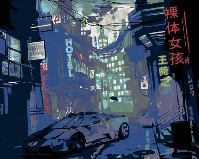 Produktbild von Zuty - Malen nach Zahlen - CHINATOWN, 40x50 cm, ohne Keilrahmen