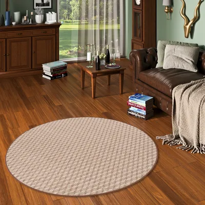 Produktbild von Schlingen Teppich Modern Diamond Karamell Rund, Größe:400 cm Rund