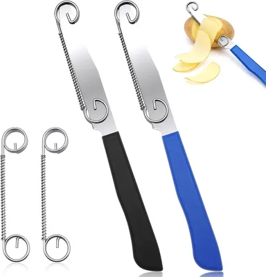 Image de Couteau multifonction 3-en-1 pour légumes, avec lame réglable, en acier inoxydable, idéal pour la cuisine
