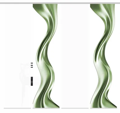 Produktbild von Schiebegardine OAKLEY, Seidenoptik, Digitaldruck, 245x60 cm, Wellenmotiv, mit Zubehör