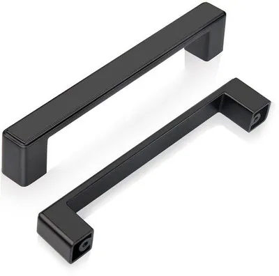 Image de Supports de tiroirs métalliques noirs pour armoires et portes