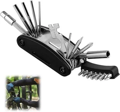 Produktbild von Fahrrad-Reparatur-Set 21-in-1 Multitool Schwarz