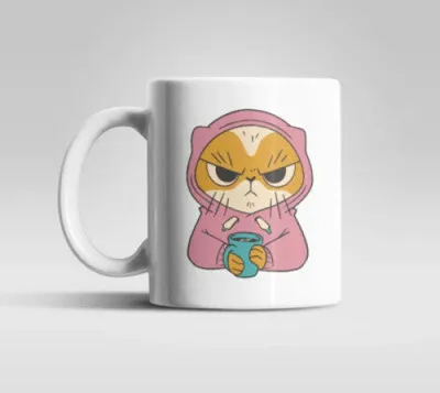 Produktbild von Angry Cat Katze Kaffeetasse Teetasse mit Henkel