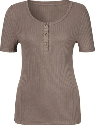 Produktbild von LASCANA Kurzarmshirt taupe Größe 48/50