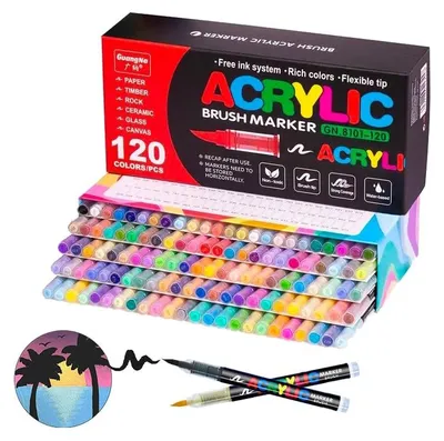 Obrázek produktu pro Sada 120 akrylových fixů v různých barvách