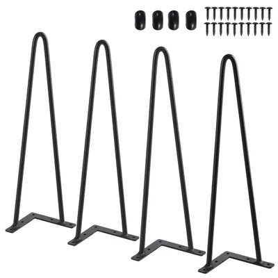 Produktbild von Yaheetech 4x Tischbein Tischgestell Möbelbein Haarnadelbeine Tischzubehör DIY 41cm, für Esstisch Couchtisch Schreibtisch