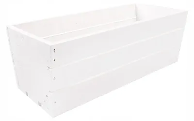 Obrázek produktu pro Květináč z bílého dřeva pro bylinky, rozměry 40 cm