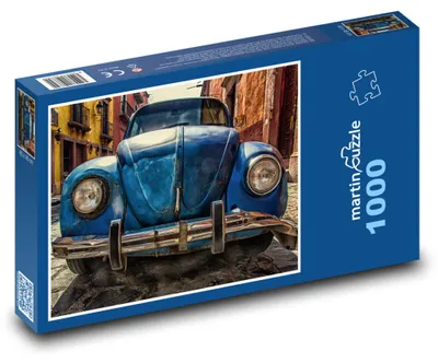 Produktbild von Puzzle 1000 Blaues historisches Auto - martinpuzzle