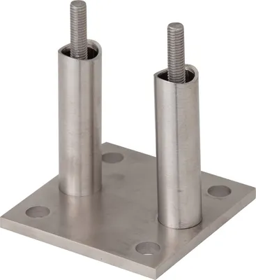 Produktbild von Edelstahl Wandbefestigung eckig - Wandabstand: 70 mm