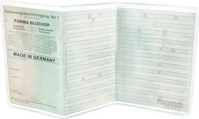 Produktbild von Fahrzeugschein Mappe Schutzhülle Auto Papiere Etui Transparent KFZ Schein Hülle