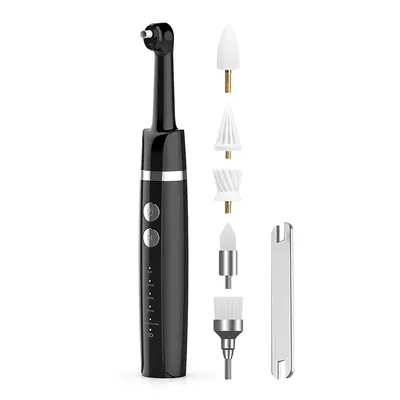 Produktbild von Zahnweiß Polierer,5 Modi Zahnbelagentferner mit LED-Licht,Zahnreinigung Set,5 Polierköpfe, Wasserdicht, USB-C Wiederaufladbar