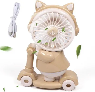 Immagine prodotto di Ventilatore da tavolo compatto e portatile, ricarica USB, funzione di affilapenne, 2 velocità, silenzioso, ideale per i viaggi, per l'ufficio e l'uso all'aperto