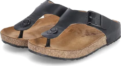 Zdjęcie produktu dla Haflinger damskie toe separators/ mules MEMPHIS czarna gładka skóra rozmiar: 41