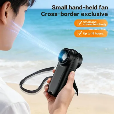 Produktbild von Zimilo Mini Ventilator tragbar, 4000mAh Akku, 5 Windstufen, USB Hand und Tischventilator für Büro, Reise, Sport, Camping, Kompakt, Weiß