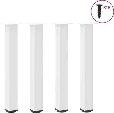 Zdjęcie produktu dla Nogi do stołu konsolowego 4 szt. Białe 72-74 cm Stalowe