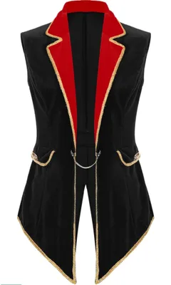 Produktbild von Damen Blazer Jacke Gr. L – Kurzjacke für Cosplay, Zirkus, Showman – Kostüm für Halloween, Fasching, Karneval & Mottoparty