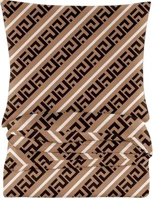 A folded piece of bedding with a repeating geometric pattern.