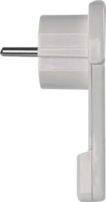 Produktbild von Extraflacher Winkelstecker, flacher Schutzkontaktstecker mit Lasche, Flachstecker / Schukostecker / Eurostecker mit Klappgriff