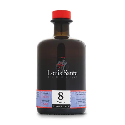 Produktbild von Louis Santo Premium Rum | Single Cask 8 Jahre Bourbon Cask mit Cognac Finish, Dominikanische Republik, 40% Vol. 0,5L