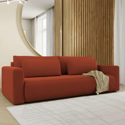 Image de Erbezzo - Canapé-lit 2 places, 240x105 cm Rouge, Coffre