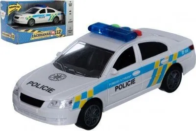 Obrázok produktu pre Auto Polícia15cm na batérie so zvukom so svetlom na zotrvačník plastové