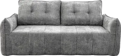 Image de Canapé droit en tissu texturé "Silvano" - 3 places - Gris