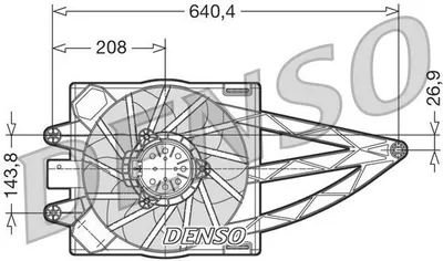Produktbild von DENSO DER09018 Lüfter Motorkühlung Kühlerlüfter für FIAT PANDA (169) Wasserkühler Ø315mm