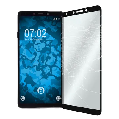 Produktbild von 2er-Pack PhoneNatic Glas-Folie klar full-screen schwarz kompatibel mit Samsung Galaxy A6s - Panzerglas für Galaxy A6s