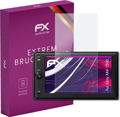 Produktbild von atFoliX FX-Hybrid-Glass Displayfolie kompatibel mit Sony XAV-1500 Glasfolie