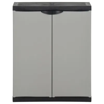 Immagine prodotto di Armadio per Rifiuti da Giardino Grigio e Nero 68x40x85 cm in PP