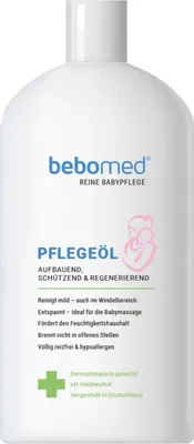 Produktbild von bebomed Pflegeöl – spendet wertvolle Lipide, zieht schnell ein, hinterlässt keinen Fettfilm & schützt die Hautbarriere. Ohne Duftstoffe.