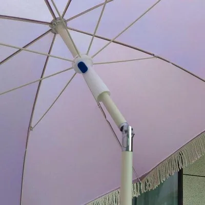 Produktbild von Terrassenspiegel 200 cm mit Fransen, kippbar und in Höhe verstellbar - UPF 50-Schutz