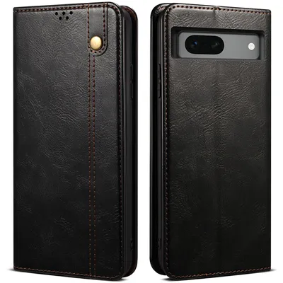 Obrázek produktu pro Pouzdro pro Google Pixel 7A, kožené flip pouzdro peněženka s funkcí stojánku černé