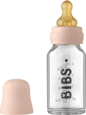 Immagine prodotto di Bottiglie per bambini Bottiglia per alimenti Bottiglia di vetro Bottiglia di vetro 110 ml Blush Bavaglini