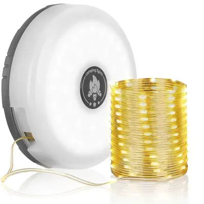 Produktbild von Camping Lichterkette, Aufrollbar Campinglampe mit 10m Led Lichterkette