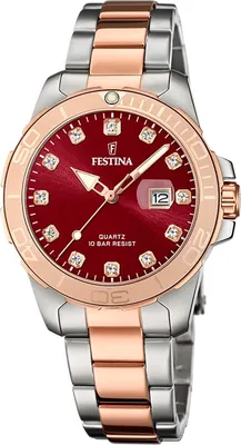 Produktbild von Festina Damen Uhr Casual Edelstahl Armbanduhr silber gold UF20505/2