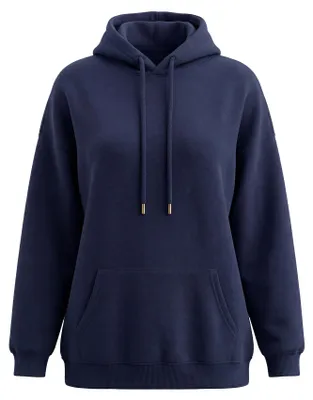 Produktbild von Damen Kapuzenpullover S, weiches Strickmaterial, mit Kängurutasche, in Blau