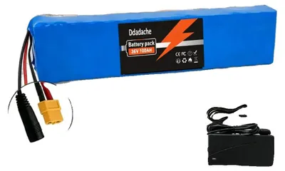 Produktbild von E-Scooter Batteriepack, 36V 100000mAh, Lithium-Ionen-Konfiguration, XT60-DC-Ladegerät