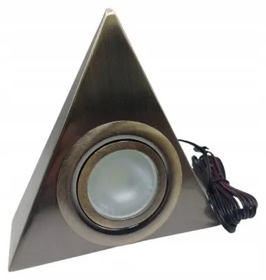 Produktbild von ALTORI LPT3 SIMBA LED Unterbauleuchte dreieckig Altmessing
