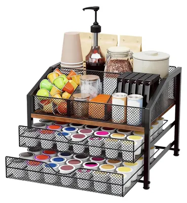 Image de Porte-tasses pour cuisine avec espace de rangement