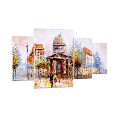 Produktbild von Bilder auf glas - Farbe Architektur Eiffle Turm - 160x90cm - Glasbilder - Wandbilder - Kunstdruck - zum Aufhängen bereit - Wanddekoration aus Glas - Glas Bilder - Wandbild auf Glas - GDL160x90-2881