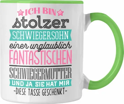 Produktbild von Trendation - Schwiegersohn Geschenk von Schwiegermutter Schwiegersohn Spruch Geschenkidee Geburtstag Weihnachten (Grün)