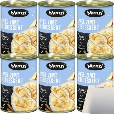 Produktbild von Menzi Apfel-Zimt Reisdessert 6er Pack (6x400g Dose) + usy Block
