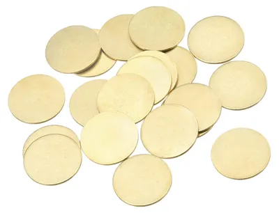 20 Messing-Rohlinge rund 20 mm x 1 mm für DIY