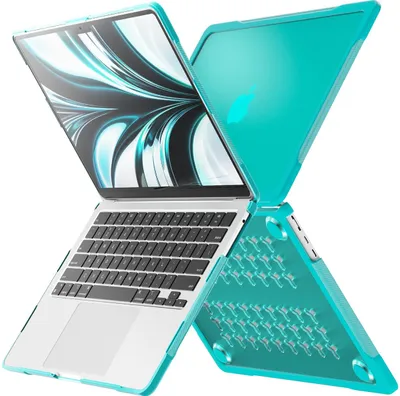 Produktbild von Mobigear Stoßfeste Schutzhülle für MacBook Air 13 Zoll (2022-2026), Hartschalenhülle, Grün - Modell A2681 / A3113 / A3240 / A3449