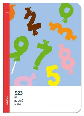 Zdjęcie produktu dla Sešit A5 523 Optys, linkovaný, 20 listů, Čísla