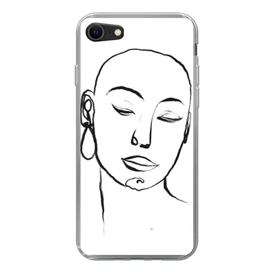 Produktbild von MuchoWow® Handyhülle Schutzhülle Hülle für iPhone SE 2022 Frau - Gesicht - Porträt Silikon Softcase Handy Hülle - Schutzhülle