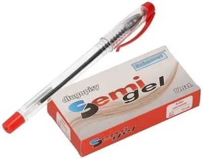 Zdjęcie produktu dla Długopis żelowy czerwony (12szt)